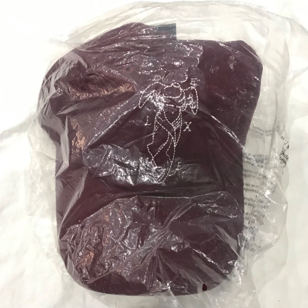 NWT 100% Cotton Deluxe Baseball Cap Hat Burgundy Red White - Picture 8 of 8